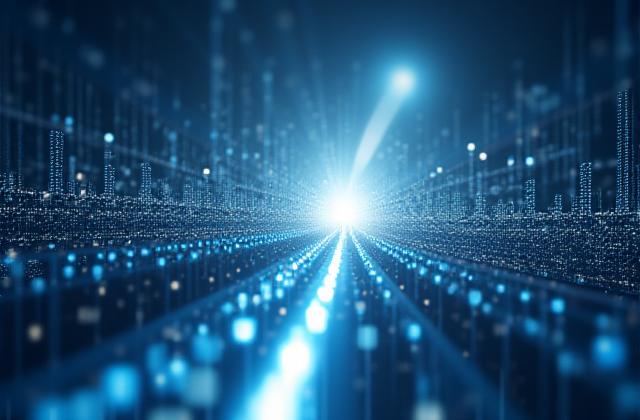 Illustration abstraite de données et d'innovation pour Rives Vision